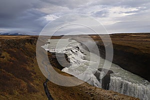 Gullfoss on a dull October day photo